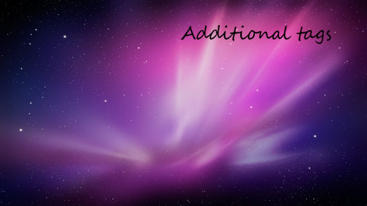 Addtional tags